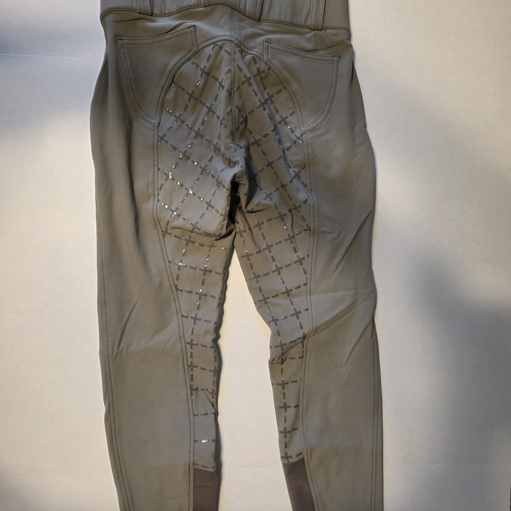 Horze Riding Breeches with Full Seat Grip Pattern Size 28 Grey